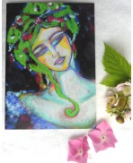 Lada or The Slavic Spring Postcard, Magic, Greeting, Illustration, Painting, Art, Wishes, Gift, Flower, Mystic, Elven
