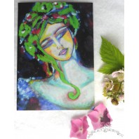 Lada or The Slavic Spring Postcard, Magic, Greeting, Illustration, Painting, Art, Wishes, Gift, Flower, Mystic, Elven