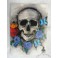 Carte Postale Memento Mori, Vanité, Tete de mort, Skull, Illustration, Art, Voeux, Gothique