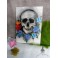 Carte Postale Memento Mori, Vanité, Tete de mort, Skull, Illustration, Art, Voeux, Gothique