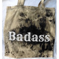 Tote Bag BADASS Tie Dye - Sac, Shopping, Wicca, Esotérique, gothique, boheme, gypsy, festival, hippie, pagan, Geek