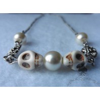 Collier Skull Cult, Memento Mori, Taxidermie, Macabre, Tête de mort, Occulte, Gothique, Pagan, Tribal