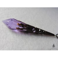 The Violet's Message Pendulum Copper Necklace, Wicca, Magic, Elven