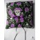 Coussin Porte Alliances Skulls & Roses Violet, Mariage Gothique, Rockabilly, Mariage Violet, Dias de Muertos, Saint Valentin