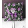 Coussin Porte Alliances Skulls & Roses Violet, Mariage Gothique, Rockabilly, Mariage Violet, Dias de Muertos, Saint Valentin