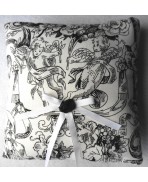 Black & White Cherubs Wedding Ring Pillow - Gothic, Cupid, Angel, Cherub, Eros, French Wedding, Marie-Antoinette, Shabby Chic