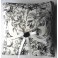 Coussin d'Alliances Mariage Angelots Noir Blanc - Gothique, Cupidon, Ange, Chérubin, French, Victorien, Mariage noir