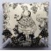 Coussin Porte Alliances Dark Baroque Lady Blanc, Skull, Squelette, Mariage Gothique, Cavalera, Jour des morts