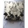 Dark Baroque White Lady Wedding Rings Pillow, Gothic Wedding, Skull, Black and white, Dia de los Muertos