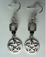 Spell Pentacle Earrings, Gothic, Wiccan, Elven, Celt, Witchcraft, Witch, Boho, Fairy, Pagan Wedding