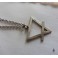 Collier Occulte Symbole élément Terre Triangle inversé barré, ésotérique, Magie, Alchimie, Gothique, Sorcellerie, Sorcière