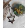 Occult Symbol Earth Element crossed inverted Triangle Necklace, Esoteric, Magic, Alchemy, Pagan, Gothic, Wiccan, Witch, Boho