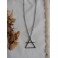 Collier Occulte Symbole Air Triangle barré, ésotérique, Magie, Alchimie, Elément, Wicca, Gothique, Sorcellerie, Sorcière