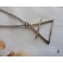 Occult Symbol Air Element crossed Triangle Necklace, Esoteric, Magic, Alchemy, Pagan, Gothic, Wiccan, Witch, Boho, Grunge