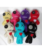 Fetish Voodoo Doll Keychain, Healing, Witchcraft, Magic, Goth, Occult, Vodun, Gri-gri, Dagyde, Chakra