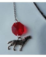 Small Red Gothic Wolf Bookmark, Werewolf, Book, Gift, Literature, Christmas, Magic