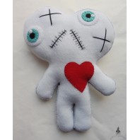 White Conjoined Twins Mummy Voodoo Doll - Siamese, Circus, Freak, Freak Show, Love, Valentine, Wedding