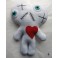 White Conjoined Twins Mummy Voodoo Doll - Siamese, Circus, Freak, Freak Show, Love, Valentine, Wedding