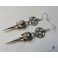 Boucles d'oreilles Raven Skull Pentacle, Crow, Corbeau, Edgar Allan Poe, Gothique, Occulte, Evil, Nevermore, Sorcière, Pagan