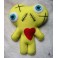 Yellow Conjoined Twins Mummy Voodoo Doll - Siamese, Circus, Freak, Freak Show, Love, Valentine, Wedding