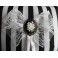 Blac White Stripes Rose Wedding Rings cushion pillow Gothic, Victorian, Baroque, Black wedding, Steampunk wedding, Shabby