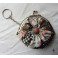 Keyring Mini Coin purse Black White Flowers Liberty clasp, Coins, Retro purse, Monnay, Token trolley