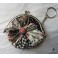 Keyring Mini Coin purse Black White Flowers Liberty clasp, Coins, Retro purse, Monnay, Token trolley