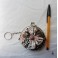 Keyring Mini Coin purse Black White Flowers Liberty clasp, Coins, Retro purse, Monnay, Token trolley