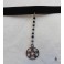 Black Velvet Pentacle Choker, Rosary Pentacle necklace, Magic, Witch, boho jewelry, Pagan, Pentagram, Mori girl