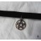 Choker Velours noir Pentacle, Collier court ras de cou, Pentagramme, Magie, Bijou boheme, Sorcière, Païen, Dark mori