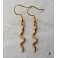 Boucles d'oreilles Serpent Snake doré Acier or, Minimaliste, Pagan, nordique, Viking, Reptile, Bijou boho