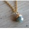 Dainty Minimalist Labradorite drop gold-plated necklace, Bohemian jewelry, Labradorite, festival, Wedding