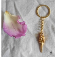 Gothic Nevermore Raven Crow Skull Golden Keychain, Gold, Edgar Allan Poe, Crow, Bird, Gift, Keyring