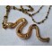 Apophis Snake Rosary Golden Necklace, Gothic Choker, Snake, Gypsy Witch, Viking, Egypt, Pagan, Cottagecore, Tribal, Etnic 