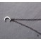 Collier minimaliste Croissant de Lune argenté, choker lunaire, céleste, Mariage hiver, Déesse Triple Lune