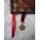 Bathory Marque-page Gothique Velours rouge Pentacle Chauve-souris, Dracula, Bat, Livre, Signet, littéraire
