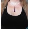 Belladonna Purple Pendulum Necklace, Gothic Choker, Cottagecore, Dark Academia, Strega, Dark Mori, glass crystal, Witch