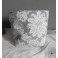 Dark Academia Grey Baroque Textile Basket Storage Bag, Shabby decor, Baroque, victorian wedding