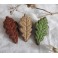 Cottagecore Oak Leaf Textile Brooch, Nature, Mori girl, Forest, Plant, Fall, Winter