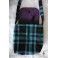 Turquoise Blue Tartan Child Shoulder Bag, Scottish, Pouch, Phone Case, Checked, Girl Handbag, Child bag