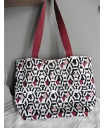 Black white pink Burgundy Women Geometric Triangle Shopping Bag, Tote Bag, Shoulder bag, Handbag