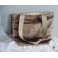 Golden Taupe Beige Crinkled Velvet Women Shopping Bag, Tote Bag, Shoulder bag, Handbag