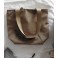 Golden Taupe Beige Crinkled Velvet Women Shopping Bag, Tote Bag, Shoulder bag, Handbag