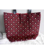 Sac Cabas Shopping Art Déco Palmettes Rouge, Sac épaule, sac à main, Tote bag