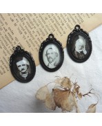 Collier Victorien écrivain Edgar Poe, Victor Hugo, Le Fanu, Vampire, Littéraire, Cottagecore, Dark Academia, Gothique