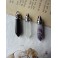 Quartz Amethyst Obsidian Crystal Point Stone Necklace, Gothic Rosary, Cottagecore, Dark Academia, Lithotherapy, divination