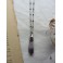 Quartz Amethyst Obsidian Crystal Point Stone Necklace, Gothic Rosary, Cottagecore, Dark Academia, Lithotherapy, divination