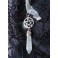 Belisama Goddess Pentacle & Crystal Quartz Pendulum Necklace, Wiccan, Dark Academia, Lithotherapy