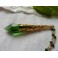 Green Witch - Cottagecore Pendulum teardrop crystal Necklace, Mori girl, Faun, Striga, Forest, Elven Wedding, Victorian, Gothic