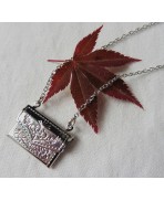 La Lettre Collier Médaillon Locket Message argent, Enveloppe, Victorien, Cadeau Littéraire, Dark Academia, Cottagecore 